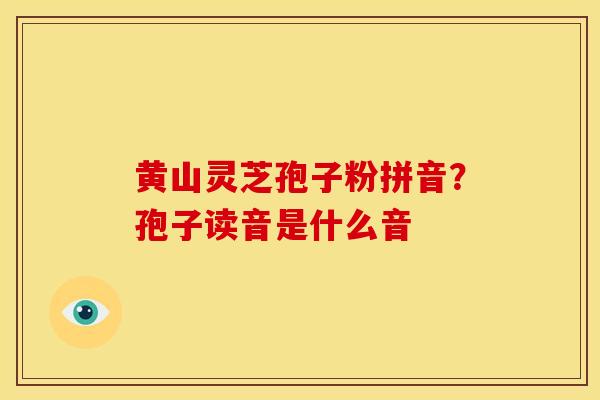黄山灵芝孢子粉拼音?孢子读音是什么音