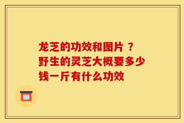 龙芝的功效和图片 ?野生的灵芝大概要多少钱一斤有什么功效
