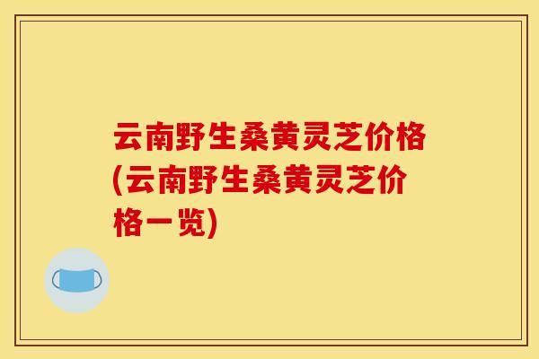云南野生桑黄灵芝价格(云南野生桑黄灵芝价格一览)