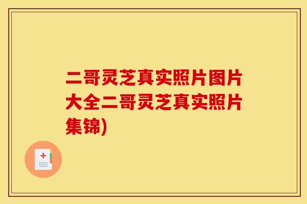 二哥灵芝真实照片图片大全二哥灵芝真实照片集锦)