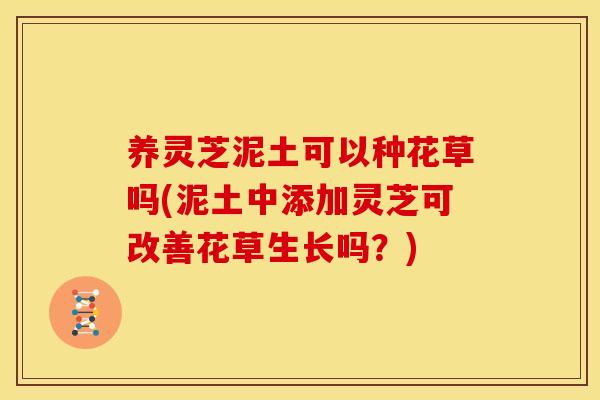 养灵芝泥土可以种花草吗(泥土中添加灵芝可改善花草生长吗？)