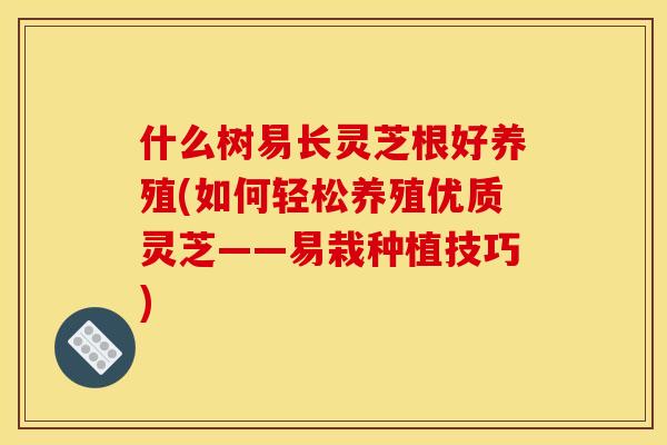 什么树易长灵芝根好养殖(如何轻松养殖优质灵芝——易栽种植技巧)