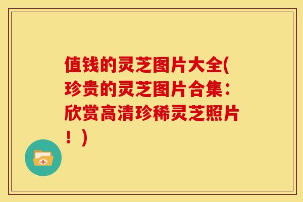值钱的灵芝图片大全(珍贵的灵芝图片合集：欣赏高清珍稀灵芝照片！)