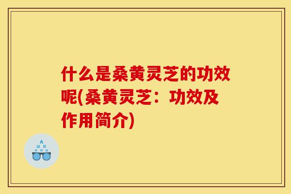 什么是桑黄灵芝的功效呢(桑黄灵芝：功效及作用简介)