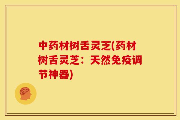 中药材树舌灵芝(药材树舌灵芝:天然免疫调节神器)