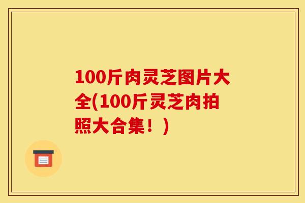 100斤肉灵芝图片大全(100斤灵芝肉拍照大合集！)