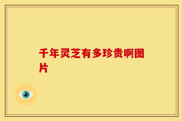 千年灵芝有多珍贵啊图片