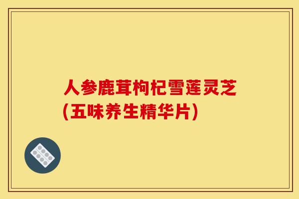 人参鹿茸枸杞雪莲灵芝(五味养生精华片)