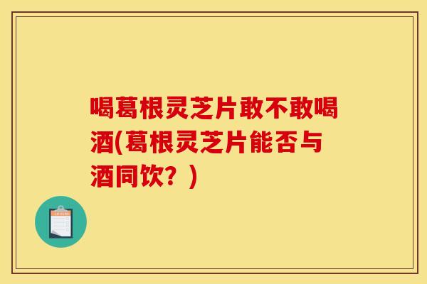 喝葛根灵芝片敢不敢喝酒(葛根灵芝片能否与酒同饮?)