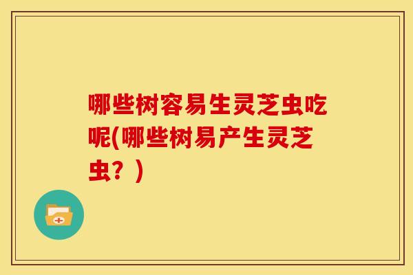 哪些树容易生灵芝虫吃呢(哪些树易产生灵芝虫?)