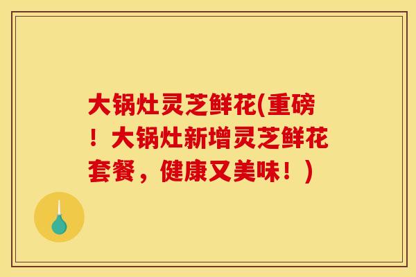 大锅灶灵芝鲜花(重磅！大锅灶新增灵芝鲜花套餐，健康又美味！)