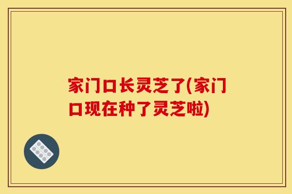 家门口长灵芝了(家门口现在种了灵芝啦)