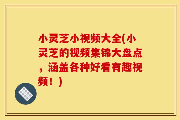 小灵芝小视频大全(小灵芝的视频集锦大盘点，涵盖各种好看有趣视频！)