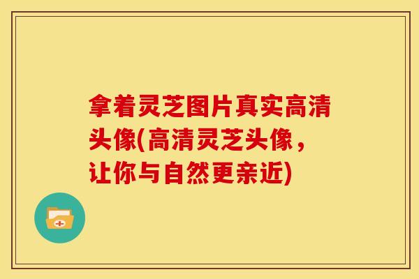 拿着灵芝图片真实高清头像(高清灵芝头像,让你与自然更亲近)