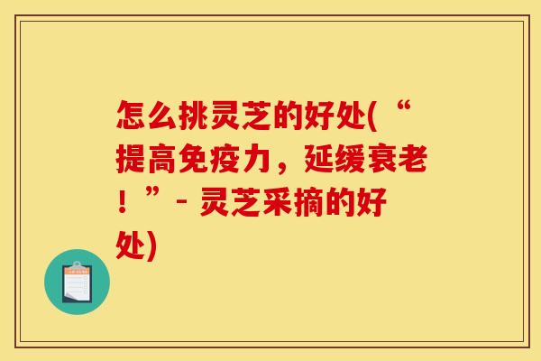 怎么挑灵芝的好处(“提高免疫力，延缓衰老！”- 灵芝采摘的好处)