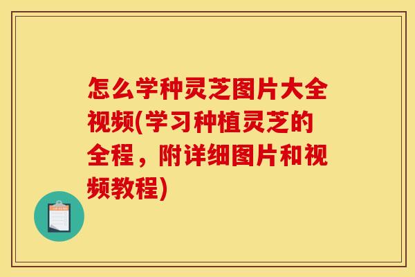 怎么学种灵芝图片大全视频(学习种植灵芝的全程,附详细图片和视频教程)
