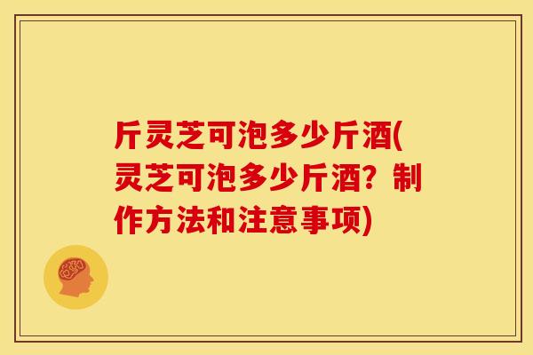 斤灵芝可泡多少斤酒(灵芝可泡多少斤酒?制作方法和注意事项)
