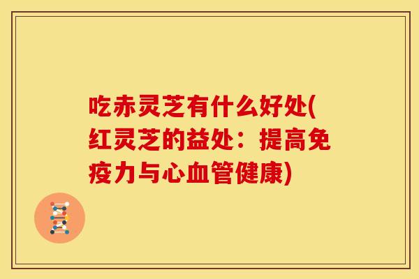 吃赤灵芝有什么好处(红灵芝的益处：提高免疫力与心血管健康)