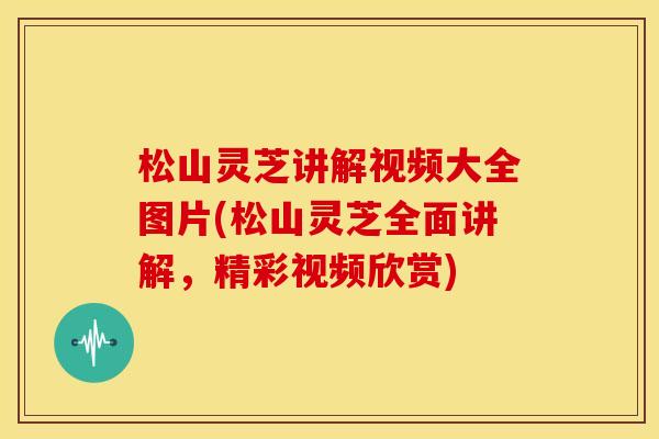 松山灵芝讲解视频大全图片(松山灵芝全面讲解,精彩视频欣赏)