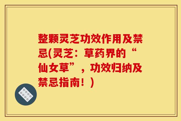 整颗灵芝功效作用及禁忌(灵芝:草药界的“仙女草”,功效归纳及禁忌指南!)