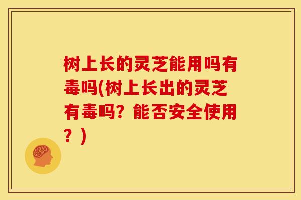 树上长的灵芝能用吗有毒吗(树上长出的灵芝有毒吗?能否安全使用?)