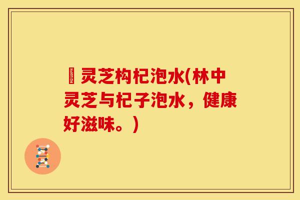 枦灵芝构杞泡水(林中灵芝与杞子泡水,健康好滋味。)