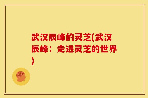 武汉辰峰的灵芝(武汉辰峰:走进灵芝的世界)