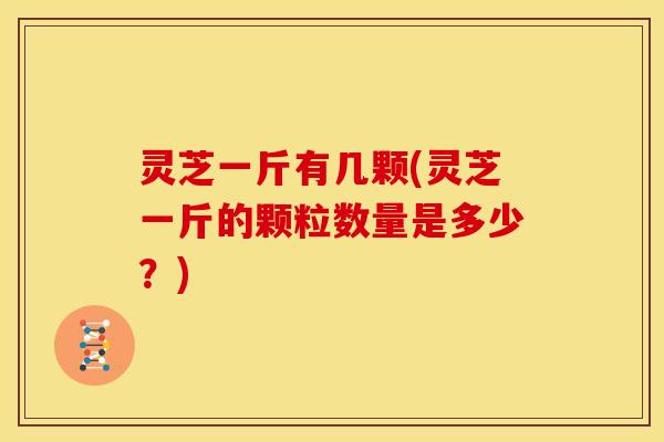 灵芝一斤有几颗(灵芝一斤的颗粒数量是多少?)