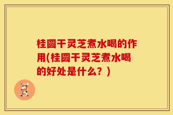 桂圆干灵芝煮水喝的作用(桂圆干灵芝煮水喝的好处是什么?)