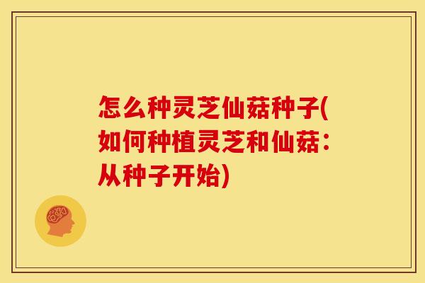 怎么种灵芝仙菇种子(如何种植灵芝和仙菇：从种子开始)
