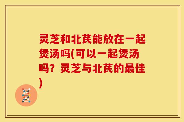 灵芝和北芪能放在一起煲汤吗(可以一起煲汤吗?灵芝与北芪的最佳)