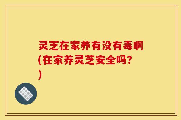 灵芝在家养有没有毒啊(在家养灵芝安全吗?)