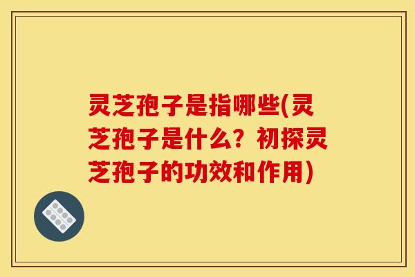 灵芝孢子是指哪些(灵芝孢子是什么?初探灵芝孢子的功效和作用)