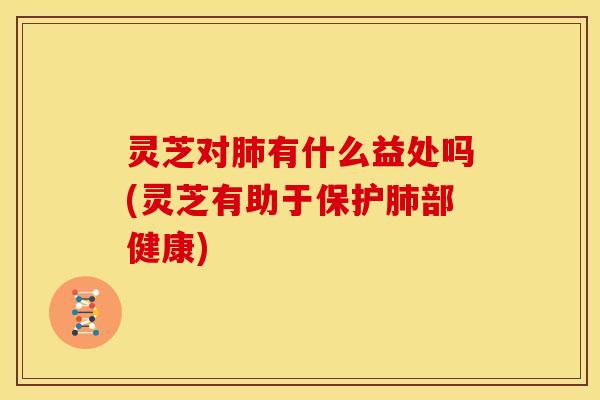 灵芝对肺有什么益处吗(灵芝有助于保护肺部健康)