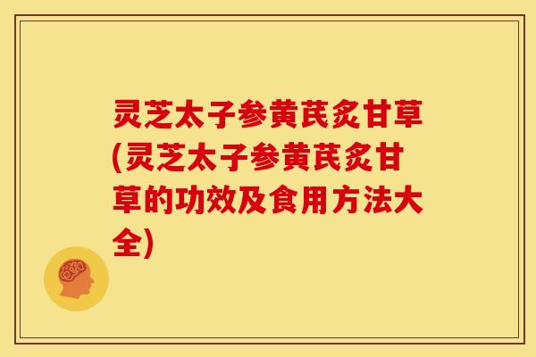 灵芝太子参黄芪炙甘草(灵芝太子参黄芪炙甘草的功效及食用方法大全)