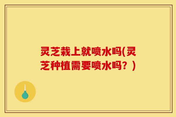 灵芝栽上就喷水吗(灵芝种植需要喷水吗？)