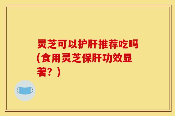 灵芝可以护肝推荐吃吗(食用灵芝保肝功效显著?)