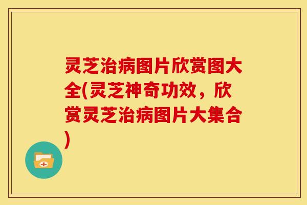 灵芝治病图片欣赏图大全(灵芝神奇功效,欣赏灵芝治病图片大集合)