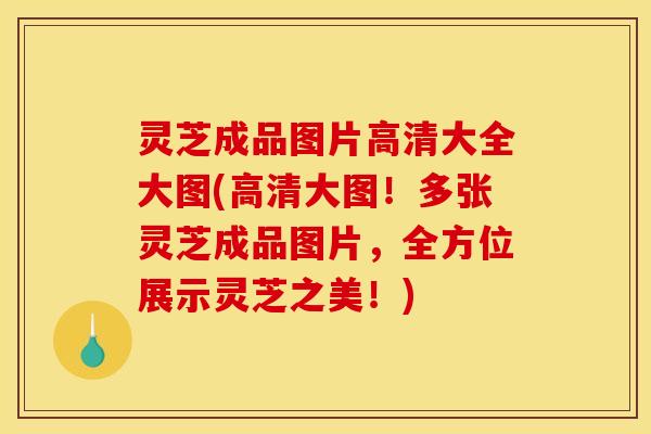 灵芝成品图片高清大全大图(高清大图！多张灵芝成品图片，全方位展示灵芝之美！)