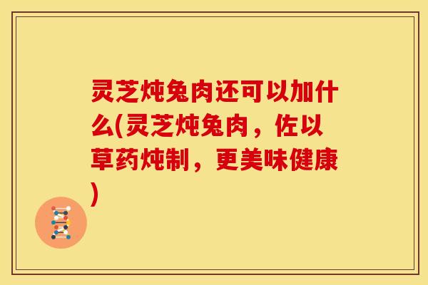 灵芝炖兔肉还可以加什么(灵芝炖兔肉,佐以草药炖制,更美味健康)