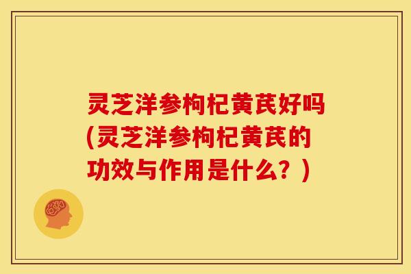 灵芝洋参枸杞黄芪好吗(灵芝洋参枸杞黄芪的功效与作用是什么?)