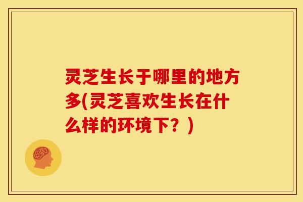 灵芝生长于哪里的地方多(灵芝喜欢生长在什么样的环境下?)