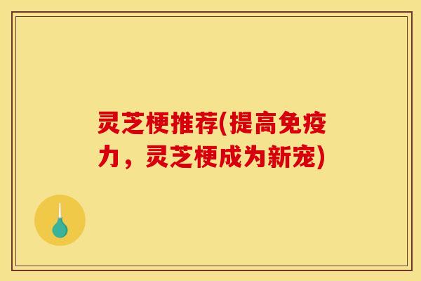 灵芝梗推荐(提高免疫力,灵芝梗成为新宠)