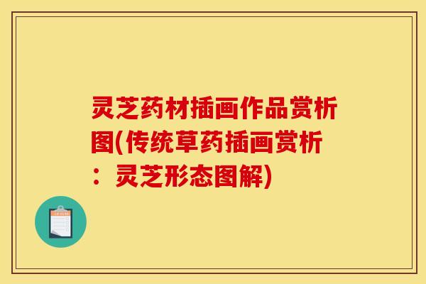 灵芝药材插画作品赏析图(传统草药插画赏析:灵芝形态图解)