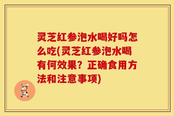 灵芝红参泡水喝好吗怎么吃(灵芝红参泡水喝有何效果?正确食用方法和注意事项)