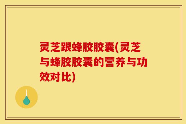 灵芝跟蜂胶胶囊(灵芝与蜂胶胶囊的营养与功效对比)