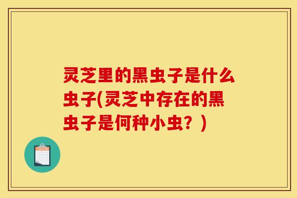 灵芝里的黑虫子是什么虫子(灵芝中存在的黑虫子是何种小虫？)