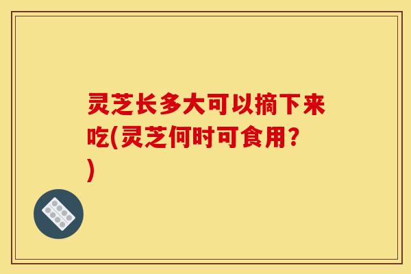 灵芝长多大可以摘下来吃(灵芝何时可食用?)