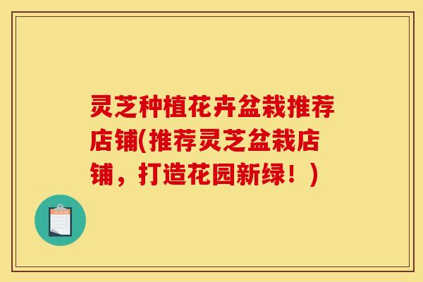 灵芝种植花卉盆栽推荐店铺(推荐灵芝盆栽店铺，打造花园新绿！)