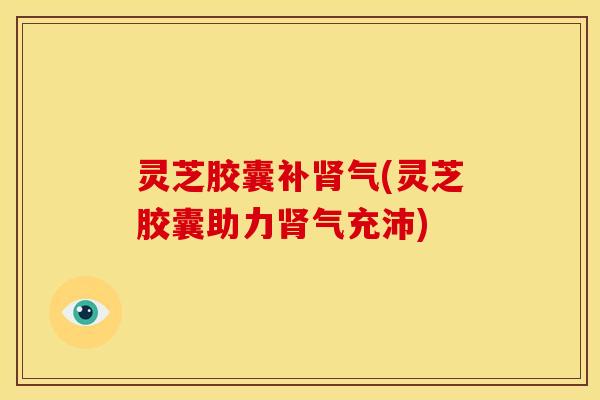 灵芝胶囊补肾气(灵芝胶囊助力肾气充沛)